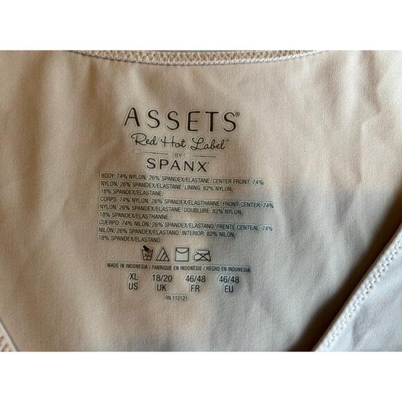 Assets Spanx Red Hot Label Stretch Slimming Cheetah Full Slip Nude XL NEW - Picture 9 of 9